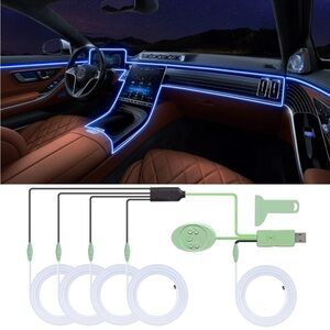 Universal Fit Car Interior LED Strips Atmosphere Lights NWT
